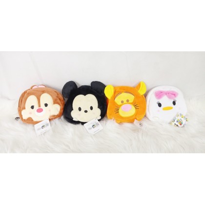 {M'SIA STOCK} TSUMTSUM COSMETIC BAG SOFTTOYS/PLUSHTOYS/KIDSTOYS 7INCH 21CM 叠叠乐化妆包娃娃玩具公仔 7寸 Patung Beruang